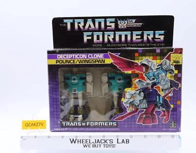 Pounce & Wingspan W/BOX & INSERT 100% Complete Vintage G1 Transformers Figure - Image 1 of 4