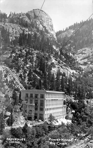 POWER HOUSE, RPPC, BIG CREEK, CALIFORNIA, VINTAGE POSTCARD (SB 602) - Picture 1 of 2