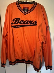 Reebok Chicago Bears Jacket Mens XL Orange Pullover Lined NFL Gridiron Classic - Picture 1 of 7