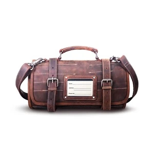Bolsa de cuero para cuchillos - Bolsa de rollo de cuchillo de chef envoltura con bolsa de 14 soportes para cuchillos para chefs - Imagen 1 de 6