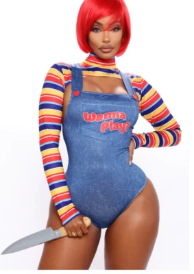 Moda Nova “Wanna Play Evil Doll” Juego de Disfraz de 5 Piezas M/L | Multicolor | NUEVO Foto 1 de 4