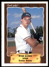 1990 ProCards Ryan Klesko Sumter Braves #826