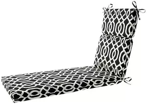 Pillow Perfect Trellis Indoor/Outdoor Split Back Chaise Lounge Cushion with T... - Picture 1 of 9