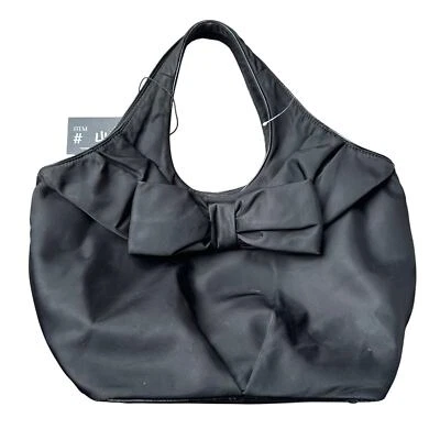 Kate Spade Black Nylon Ribbon Handbag - Polka Dot Interior - Image 1 of 4