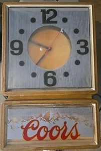 1985 Coors Bier Zugkette Bar beleuchtete Uhr Trippy Effekt funktioniert tolles Display - Bild 1 von 5