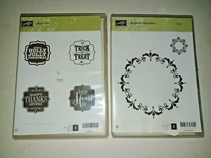 Rare **RETIRED** Stampin Up TAG 4 YOU Clear Mount Stamps & Daydream Medallions - Picture 1 of 6