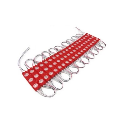 Modulo led 12v 20 strisce per insegne tabelle striscia luce colore rosso - Immagine 1 di 2