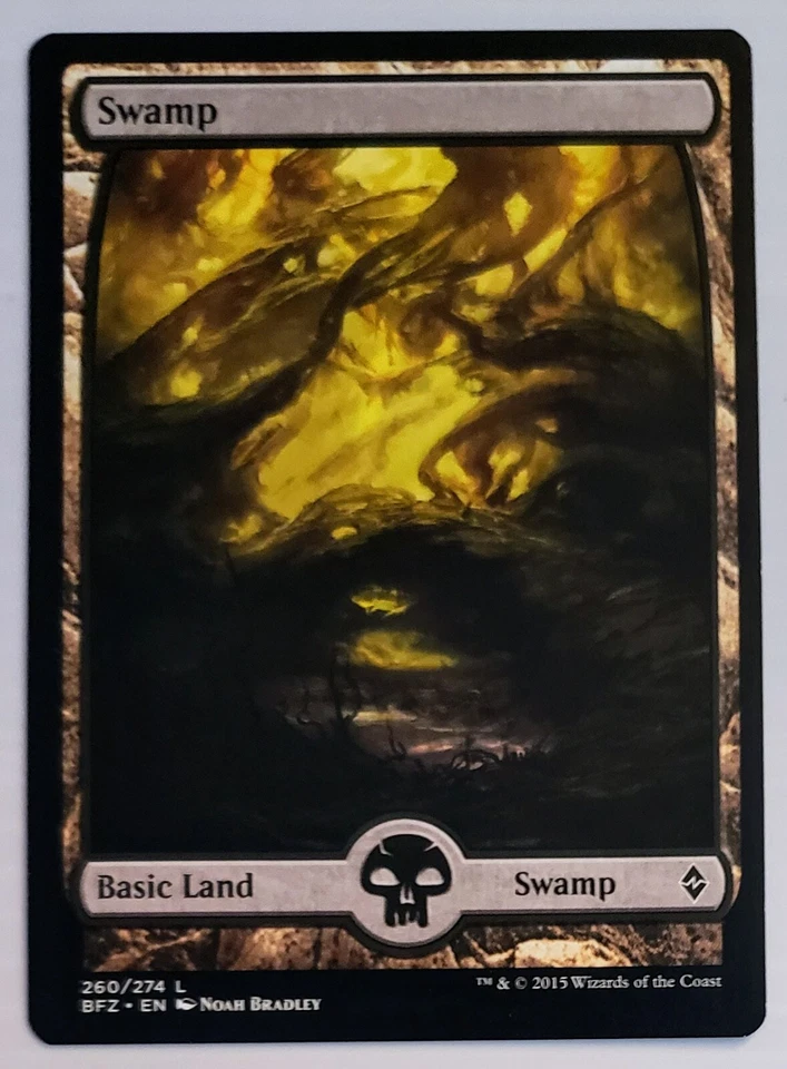 1 X MTG Swamp Full Art Battle for Zendikar (BFZ) Basic Land Card 260 NM Magic - Image 1 of 1