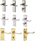 Door Handle Internal Victorian Scroll Lever PB/CP/SC/SN/Latch/Lock/Bathroom
