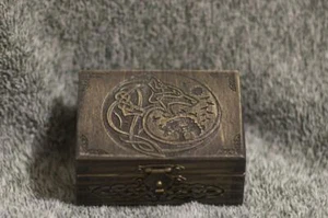 Wikinger Motto - Fenfir Motto Mini Holz Schmuck Box/Schatulle - Bild 1 von 7