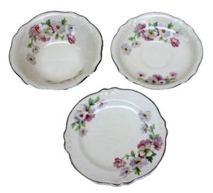3 LOTTO VINTAGE ANNI '40 HOMER LAUGHLIN VIRGINIA ROSE U.S.A. F3-NO PIATTINO, CIOTOLA, PIATTO - Foto 1 di 5