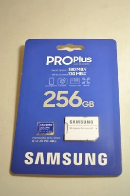 Samsung - Pro Plus 256GB microSDXC Memory Card with Adapter - Image 1 of 4