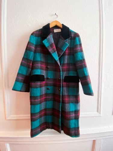 RARO Cappotto di Lana a Quadri Vintage Christian Dior