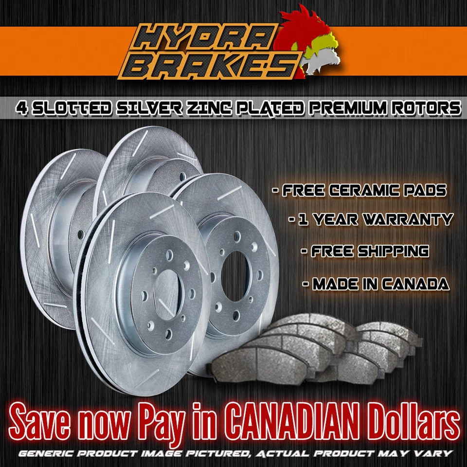 FITS 2016 2017 KIA Forte Koupe EX SLOTTED Brake Rotors CERAMIC SLV - Изображение 1 из 1