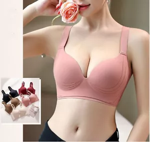 Sujetadores de mujer 3/4 taza inalámbricos sin costuras push up finos ropa interior talla grande 26181 - Imagen 1 de 35