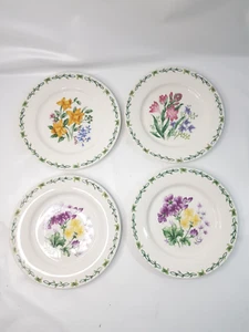 Thomson Pottery Floral Garden 7-1/2" Set of 4 Salad Dessert Plate Retired - Picture 1 of 8