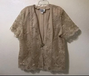 Formal blazer top sequin fits size 1X/2x - Picture 1 of 9