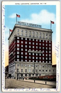 c1955 Hotel Lafayette Lexington Kentucky US Flags VINTAGE Postcard 2869 - Picture 1 of 2