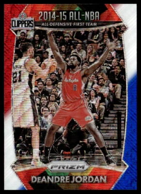 2015 Prizm Red, White, & Blue #393 DeAndre Jordan   Basketball Clippers - Image 1 of 2