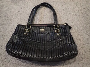 Coach black leather Madison mini satchel - Picture 1 of 8