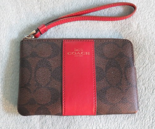 Portafoglio da polso Coach usato firma donnarino ci inc PVCle pellene marr veroo