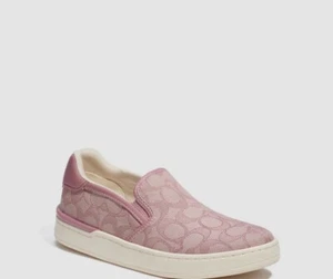 Coach Wells Women’s signature Slip on Sneaker. Size 9.5B Color Pink C4393 - Picture 1 of 7