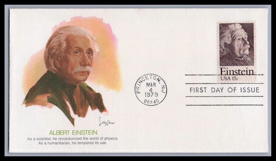 US FDC # 1774 15c Albert Einstein  Fleetwood  1979, 9F036 - Image 1 of 1