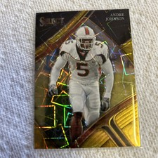 2023 Panini Prizm Andre Johnson Gold Prizm /10 Draft Picks Miami Hurricanes