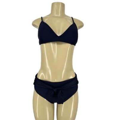 Top de bikini francés J.Crew pequeño para mujer cintura alta azul marino playa verano 1-7 Foto 1 de 4