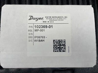 💥Dwyer 102369-02 Series MP Mini Photohelic Differential Pressure Switch/Gage - Image 1 of 4