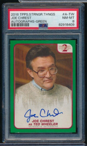 2018 Topps STRANGER THINGS Green autographs #A-TW JOE CHREST PSA 8 highest *