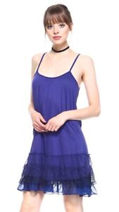 Women Full Slip Short Camisole Dresses with 3 Combo Ruffle Layers