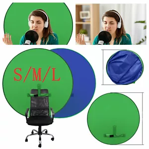 Blue Green Backdrop Round Photography Background Screen Chair Photo Video Studio - Picture 1 of 18