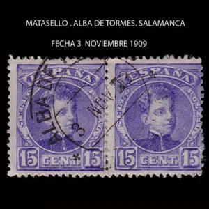 1901-5.Alfonso XIII.15c Matasello ALBA DE TORMES.Edifil 246 - Imagen 1 de 2