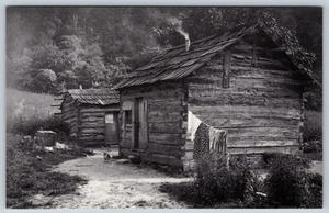 Postcard Log Cabin near Little Blue Frank Hohenberger Indiana I10 - Picture 1 of 2