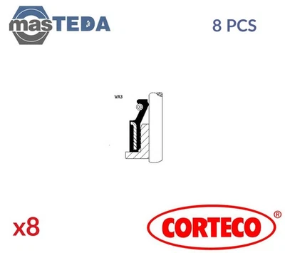 19026216 JUEGO DE JUNTAS DE VÁSTAGO DE VÁLVULA CORTECO 8 PIEZAS PARA ROVER 400,200,600,45,25, STREETWISE - Imagen 1 de 4