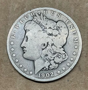 Dólar de plata Morgan 1902P = moneda circulada - Imagen 1 de 4