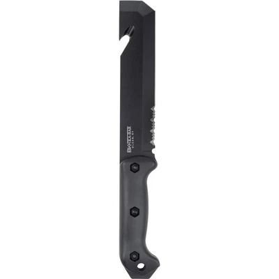 KA-BAR 7" Partially Serrated Blade Becker Tac Tool w/ Sheath - Black - Image 1 of 2
