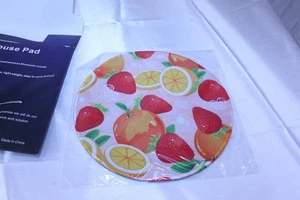 Rundes Mauspad Anti-Rutsch Basis 8 1/2" Mehrfarbig Obst Design - Bild 1 von 5