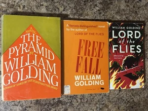 William Golding 3 Book Lot Free Fall The Pyramid Lord Of The Flies Fiction - Picture 1 of 4