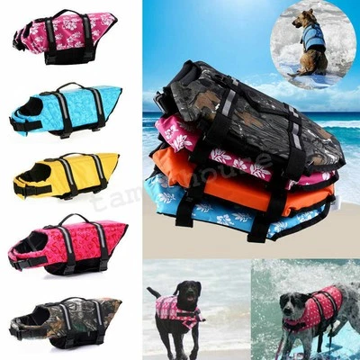 NEW Dog Life Jacket Swimming Float Vest Reflective Adjustable Buoyancy Aid Pet - Image 1 of 4