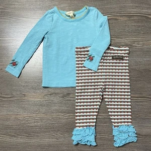 Juego de 2 piezas usado en excelente estado Matilda Jane: Top y pantalones 6/12M, artículo 22925B y 22929T - Imagen 1 de 7