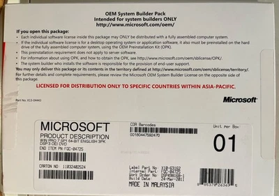 Microsoft Windows Vista Home Prem OEM SP1 32-bit - Image 1 of 4