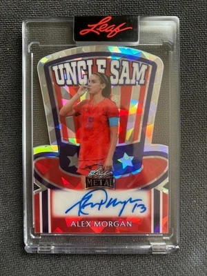 2025 Leaf Independence Day Uncle Sam ALEX MORGAN  #1/1 Auto Autograph USWNT - Image 1 of 2
