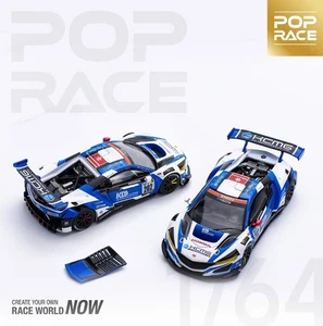 Pop Race Honda NSX GT3 Evo22 KCMG 1/64 Diecast Modellauto Stinger 992 Carbon - Bild 1 von 5