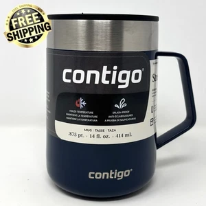 Contigo 14 Unzen Streeterville Edelstahl Kaffeebecher BLAU Vakuumisolierung Neu - Bild 1 von 8