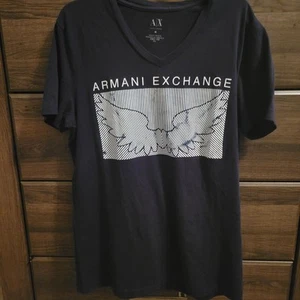 AX Armani Exchange Maglietta Donna Nera Grafica, Taglia M - Foto 1 di 4
