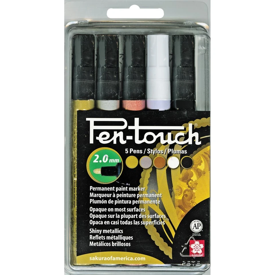 Conjunto de 2 marcadores opacos Sakura Pen-Touch 2mm - Imagem 1 de 1