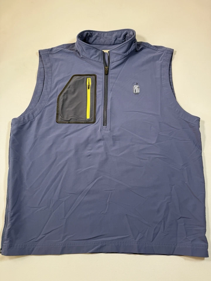 Donald Ross Vest Mens XL Blue 1/4 Zip Performance Olympia Fields Country Club - Image 1 of 4