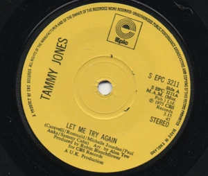 TAMMY JONES - LET ME TRY AGAIN / JUST ONE WOMAN. (UK, 1975, EPIC, S EPC 3211) - Picture 1 of 2